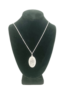 Medalla Milagrosa de la Virgen Maria con cadena limpia