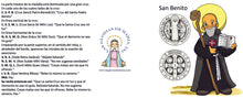 San Benito de Nursia - Taza de cerámica con explicación de la medalla del santo