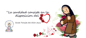 Santa Teresita del Niño Jesús - Taza de cerámica con frase de la santa